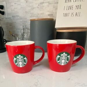 Set of 12 Oz Starbucks mugs.